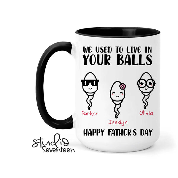 Funny Father's Day Coffee Mug Personalized With Kids Names