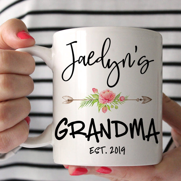 Grandma Mug, New Grandma Gift,  Future Grandmother Coffee Cup, Custom Mother&#39;s Day Gift for Grandma, Personalized Birthday Gift