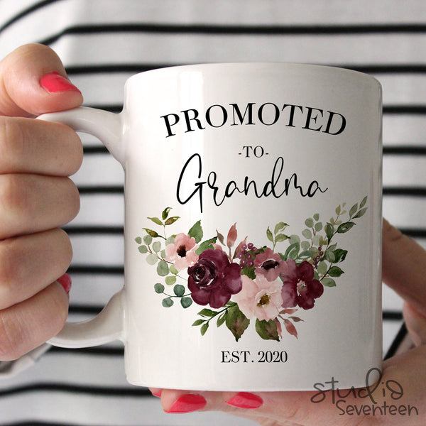 Grandparent Pregnancy Announcement, Grandma Mug, Grandpa Mug, Grandparent Coffee Mugs, Pregnancy Reveal Mug, Baby Announcement, Est 2020