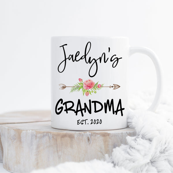 Grandma Mug, New Grandma Gift,  Future Grandmother Coffee Cup, Custom Mother&#39;s Day Gift for Grandma, Personalized Birthday Gift