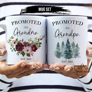 Grandparent Pregnancy Announcement, Grandma Mug, Grandpa Mug, Grandparent Coffee Mugs, Pregnancy Reveal Mug, Baby Announcement, Est 2020