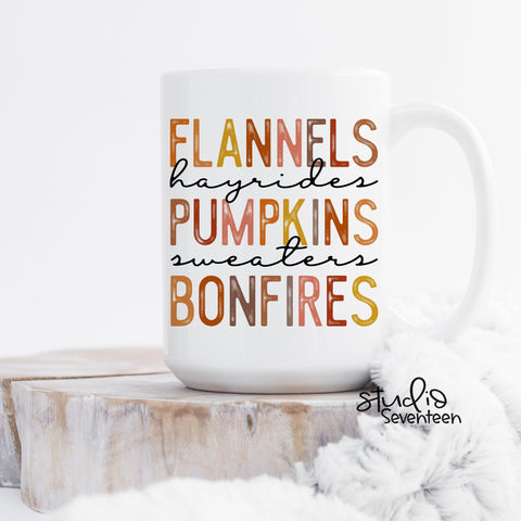 Fall Autumn Mug with Quote