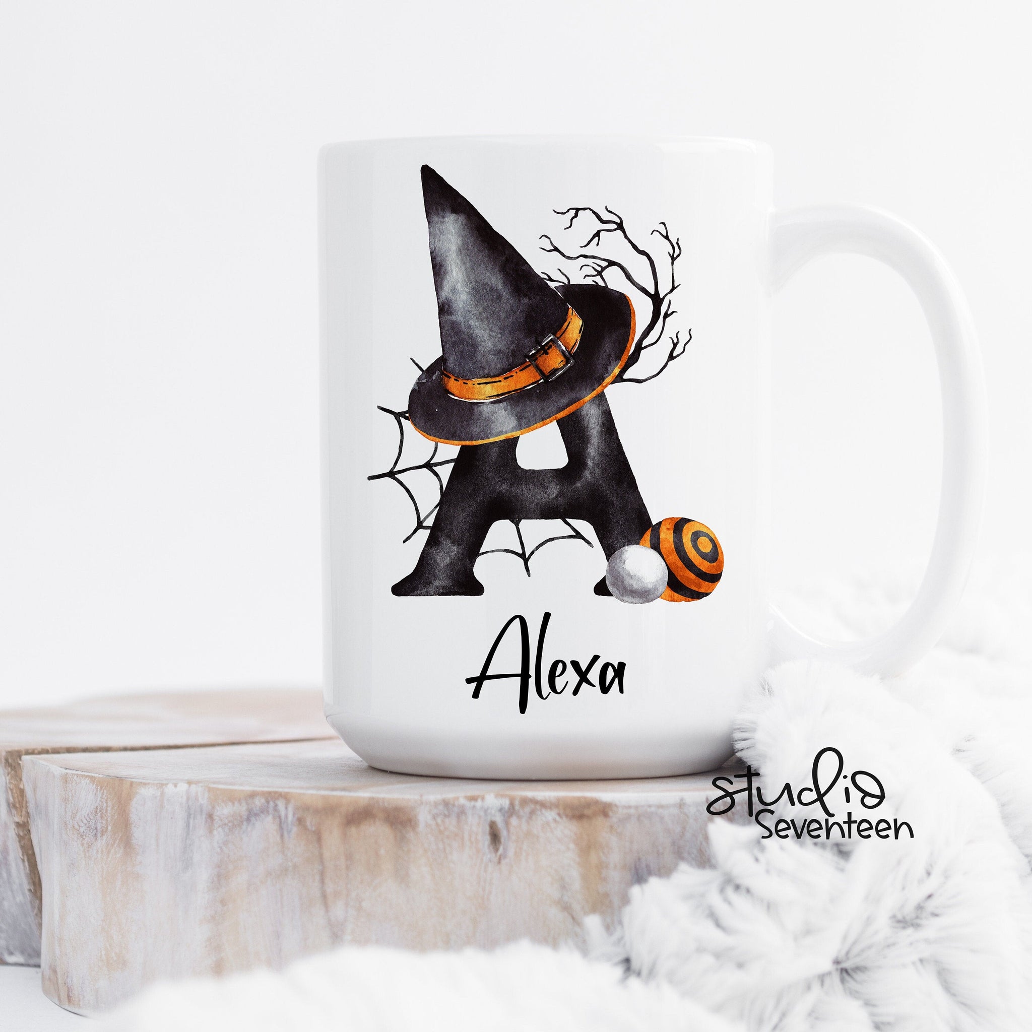 Personalized Halloween Monogram Mug