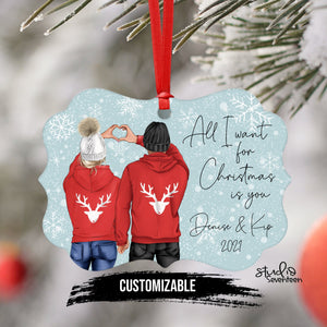 Custom Couple Christmas Tree Ornament