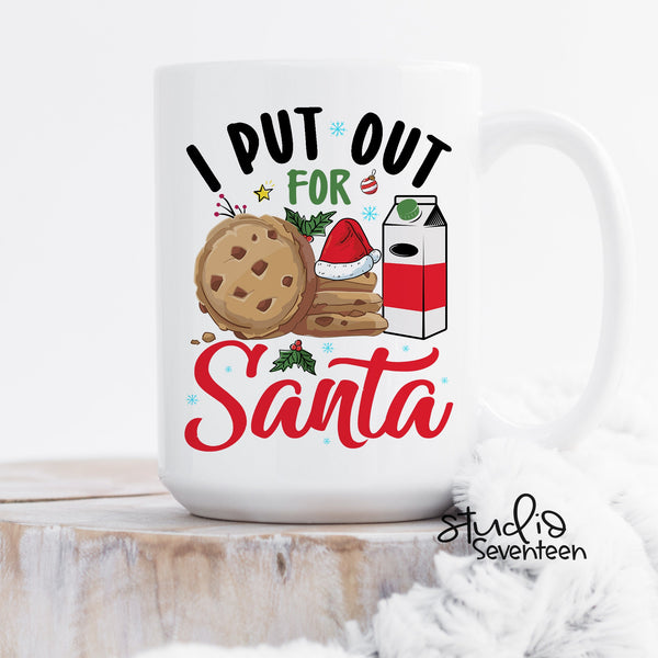 Retro I put out for Santa Christmas Coffee Mug