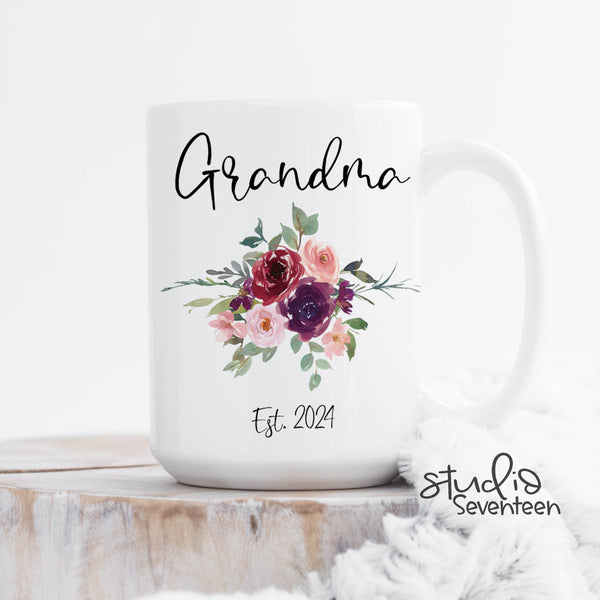 Pregnancy Announcement Grandparents, Baby Announcement, Baby Reveal, Grandma Grandpa Coffee Cup, Grandparents Mug Set, New Grandma Gift